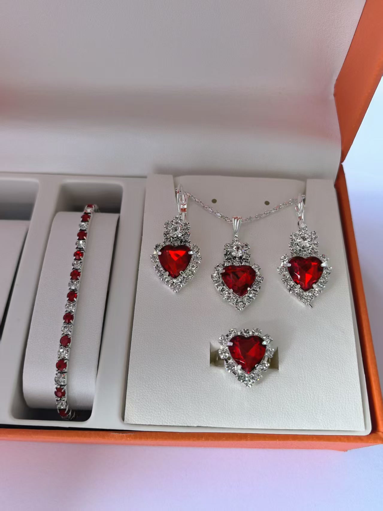 Diamond Encrusted Zircon Jewelry Set