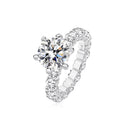 Damilla 4 Carat Moissanite Ring in s925 Sterling Silver