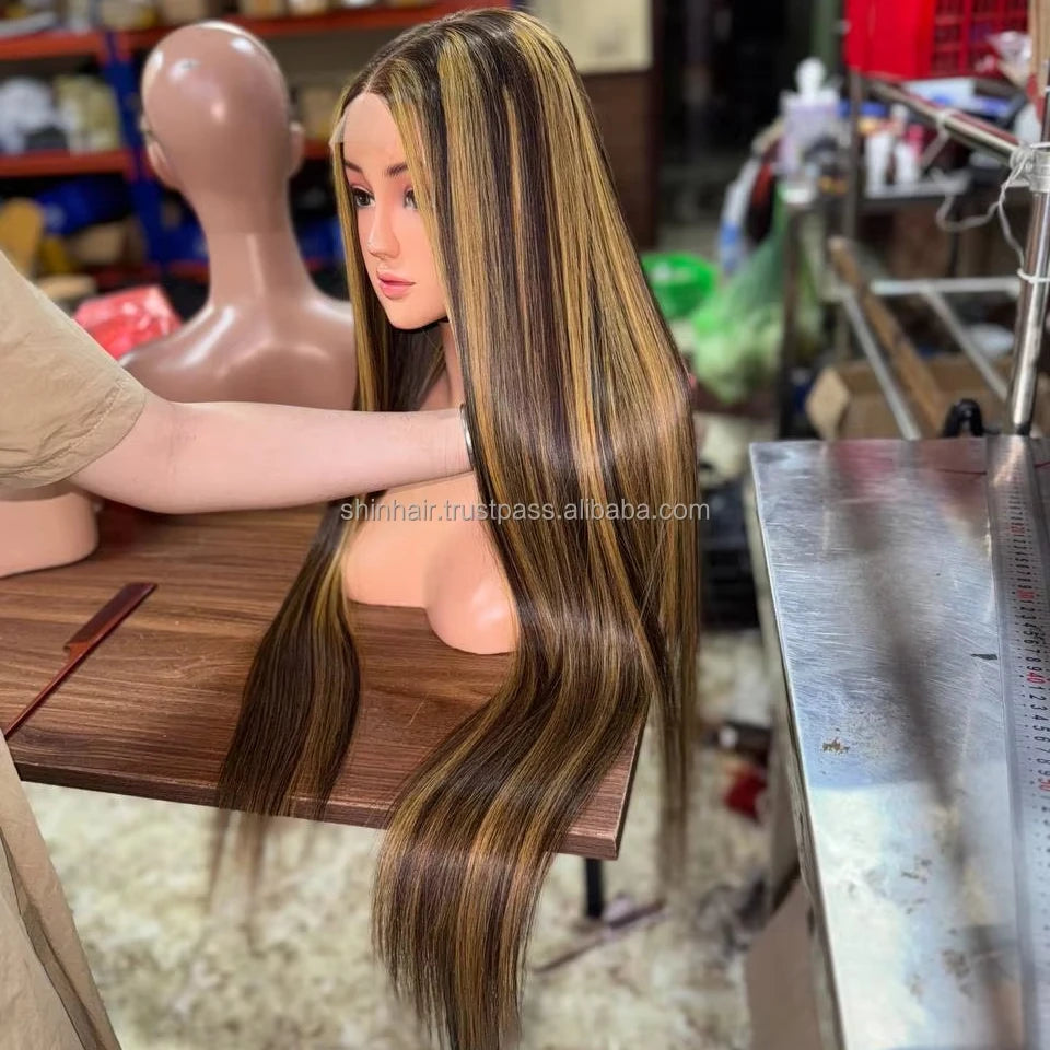 Wholesale Price Various Colors Human Hair Wigs Full Lengths 100% Raw Vietnamese Hair Extensions Lace Front Wigs