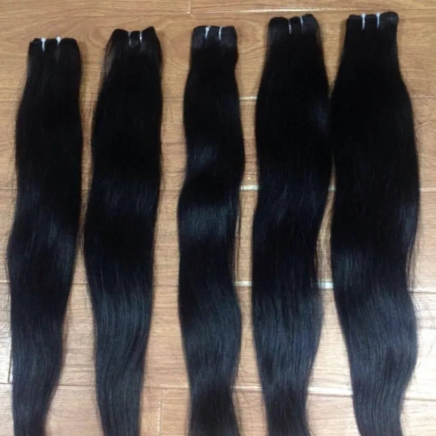 Bone Straight Indian Hair 12A Virgin Raw HD Top Grade Premium Natural Black Tangle-Free Cuticle Aligned Human Hair Wigs 200