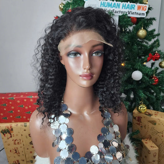 Beautiful texture Human Hair  Wigs Raw Vietnamese and Burmese Curl Super Double Drawn Long HD LACE