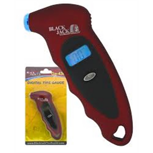 BlackJack Tire Supplies MAROON PLASTIC DIGITAL TIRE GAUGE W/LIGHT