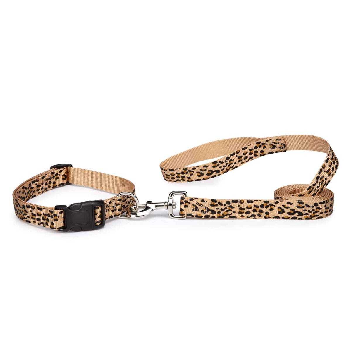 Casual Canine Animal-Print Leads 4 ft x 5/8 in Cheetah