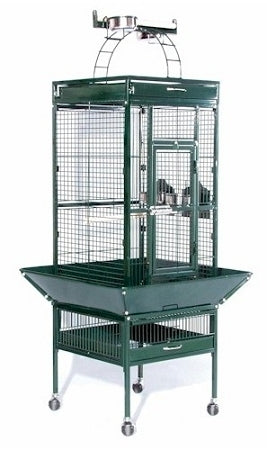 Small Wrought Iron Select Bird Cage Chalk White