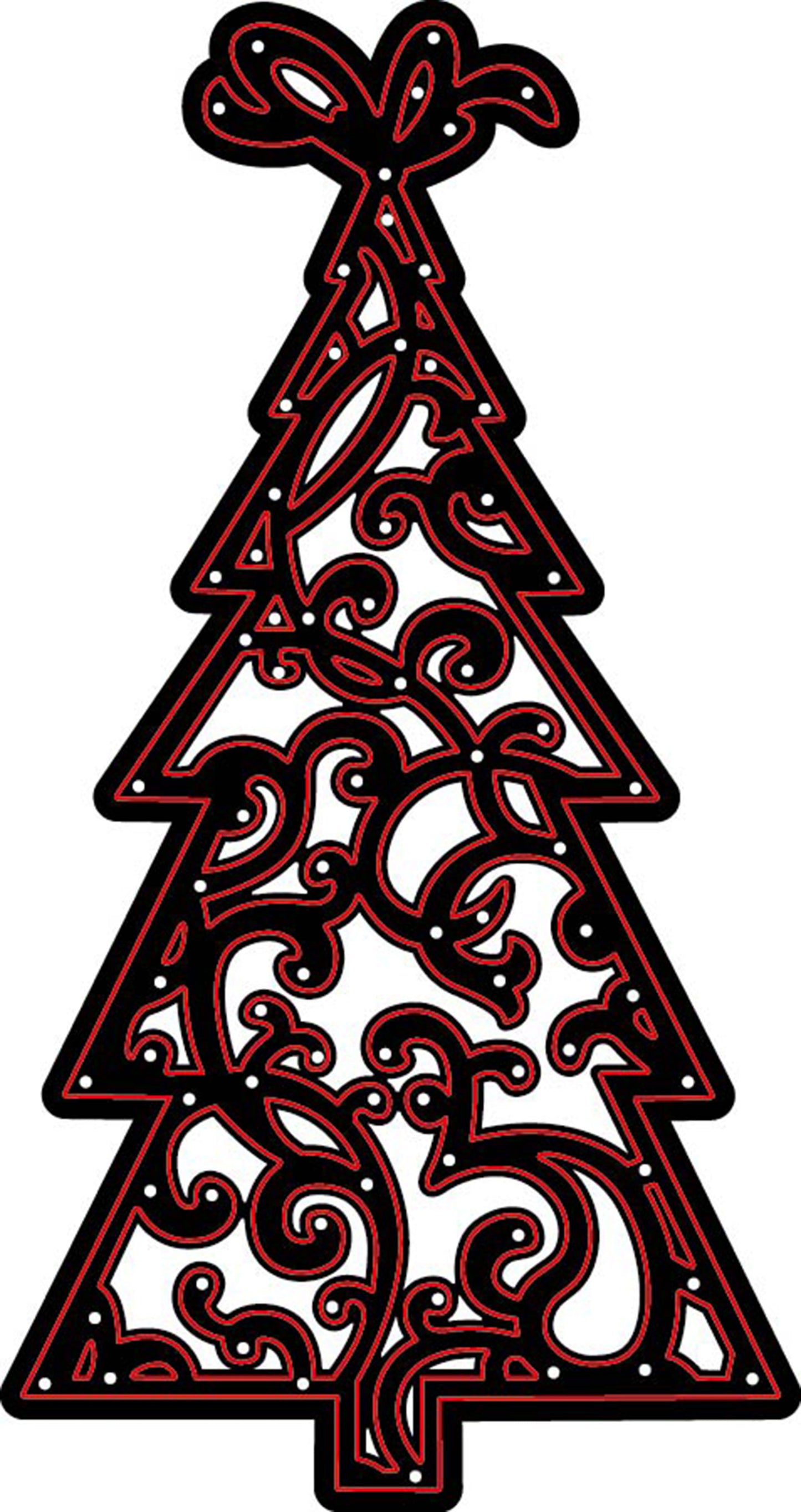 Christmas Craft Dies Ornate Christmas Tree