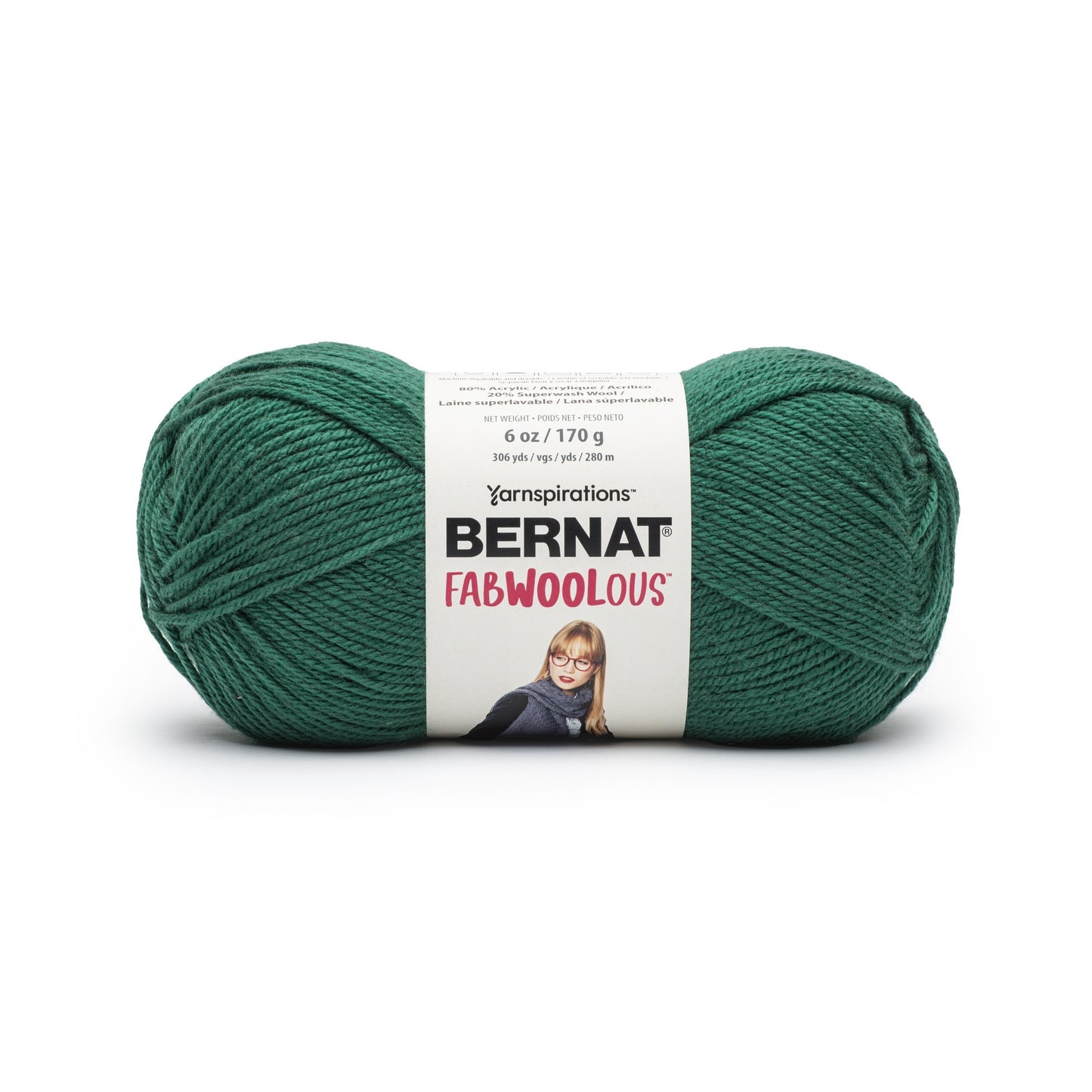 Spinrite Bernat Fabwoolous Yarn Pine 1 Pack of 1 Skein