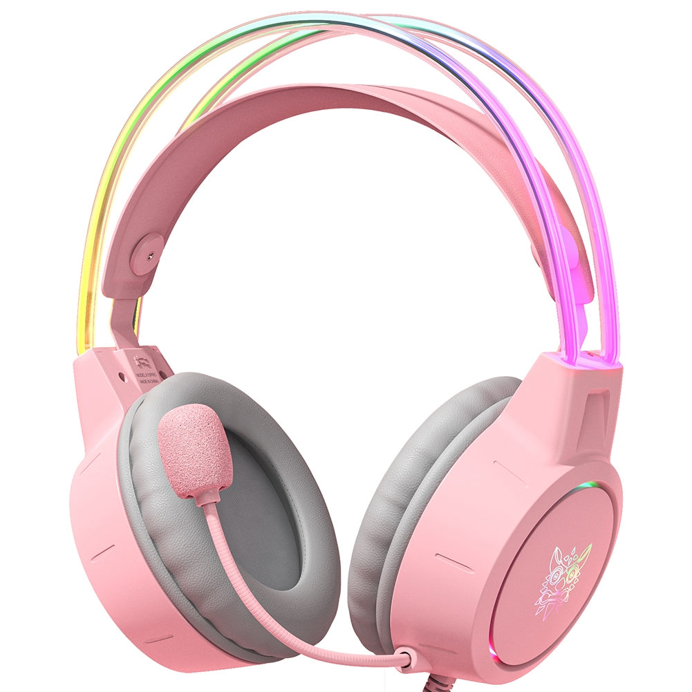 X15pro Head-mounted Computer Headset Dynamic RGB Wired Earphones with HD Noise Reduction Mic Chicken-eating Game Black