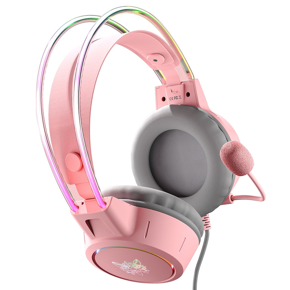 X15pro Head-mounted Computer Headset Dynamic RGB Wired Earphones with HD Noise Reduction Mic Chicken-eating Game Black