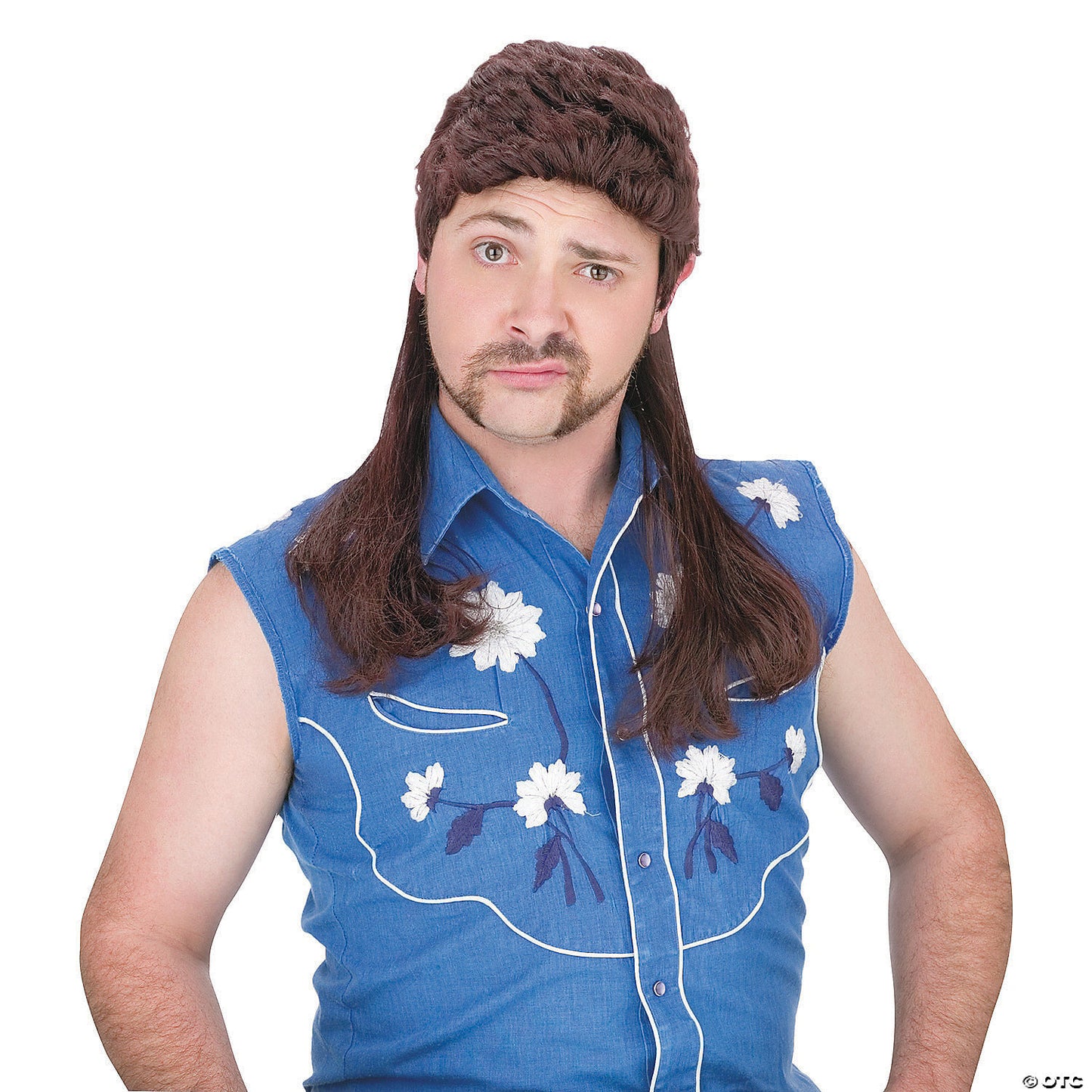 Mullet super wig brown