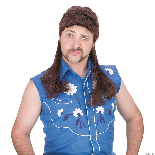 Mullet super wig brown