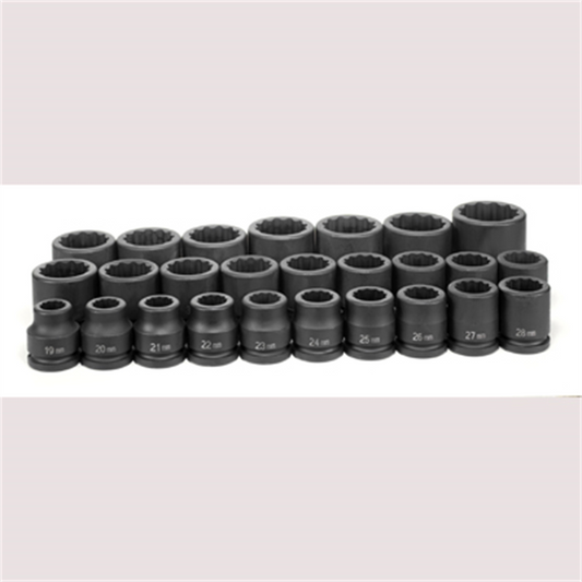 Grey Pneumatic 3/4" Dr. 26 Piece Metric Master Set - 12 Point