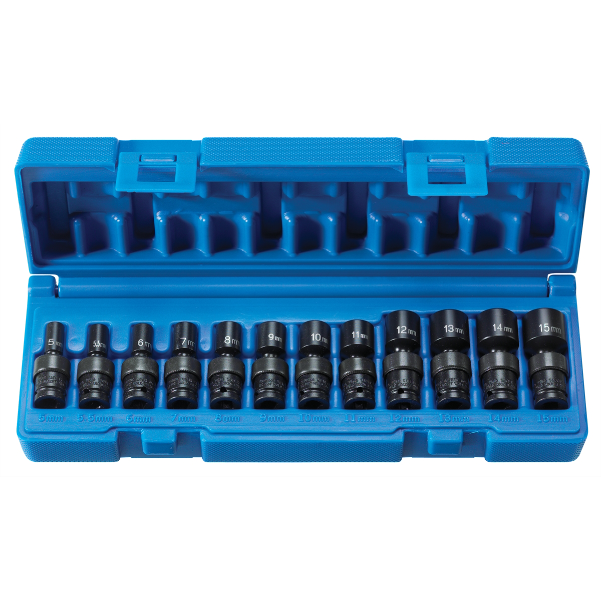 Grey Pneumatic 1/4" Drive Standard Length Surface Drive 12 Piece Universal Socket Set