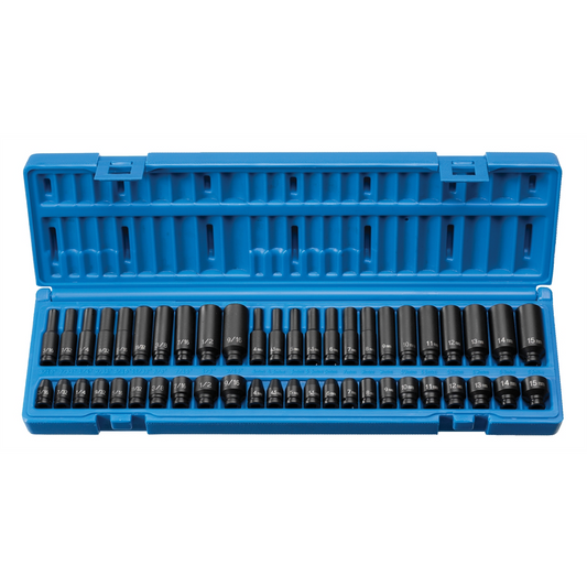Grey Pneumatic 1/4" Dr. Std. & Dp. Fractional& Metric Master Set
