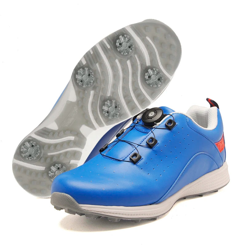 New Models Classic Golf Shoes for Men Brand Luxury Plain White Leather Shoes Sports Transparent Studs Outsole Big Size 46