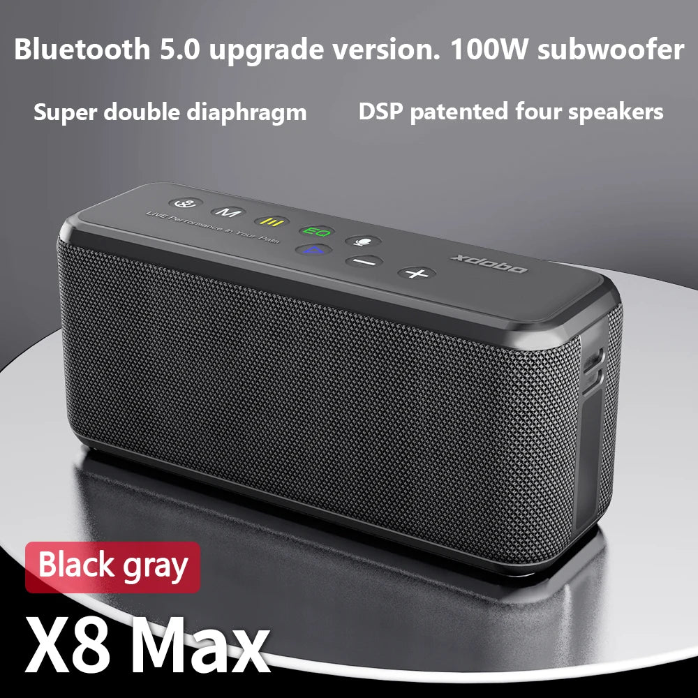 2021 Best Selling Mini Power Bank Speaker Blue Tooth Wireless Portable Speaker X8 Max 100w for All Mobile Phones