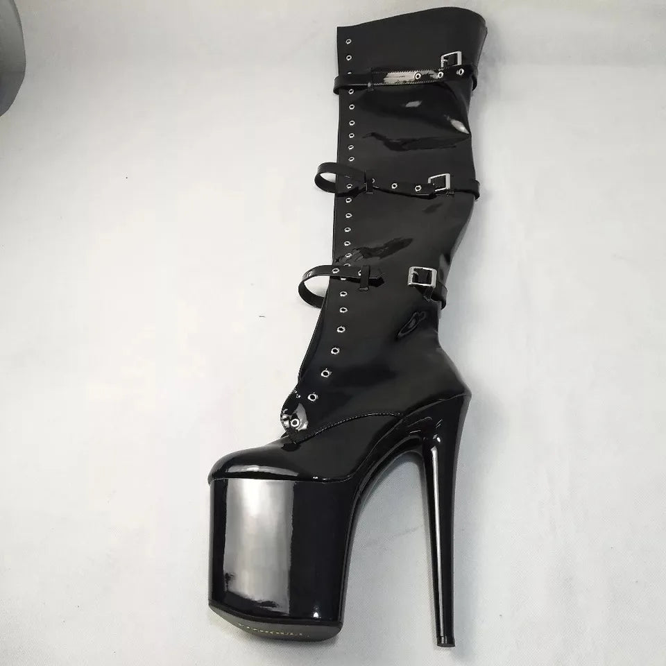 Night Club Pole Dance Large Size Platform Sexy Long  Thigh High Boots Stripper  Shoes