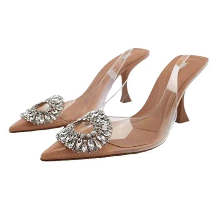 High Heeled Women's   New Clip Toe Breathable   Thick Heel Cool Heels for Women's Boots