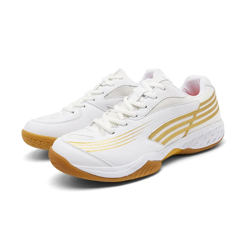 2025 New Cross-border Breathable Four Seasons Lace-up Badminton Pickleball Shoes Non-slip Beef Sole Mesh for Autumn Table Tennis