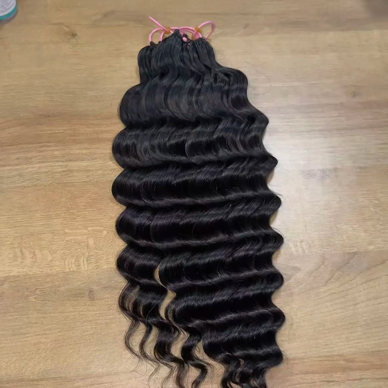 Wholesale Crochet Deep Wave Human Hair Extensions Pre Looped Italy Curly Crochet Braid Human Hair