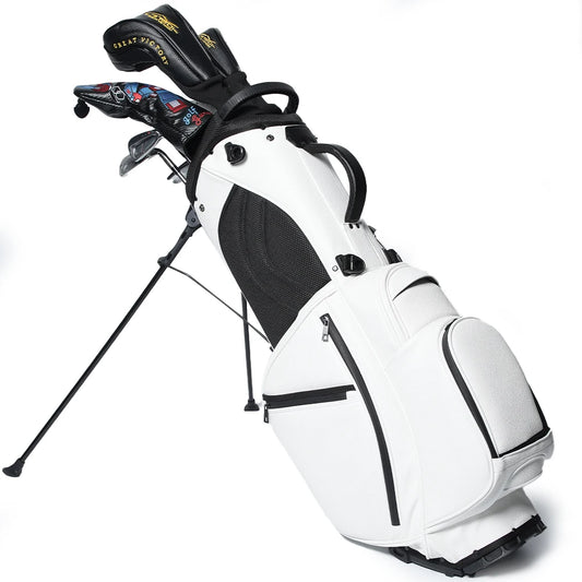ASL GOLF Wholesale Custom Yellow Golf Bags Disc Pouch Leather Waterproof Attachment Golf Bag Stand