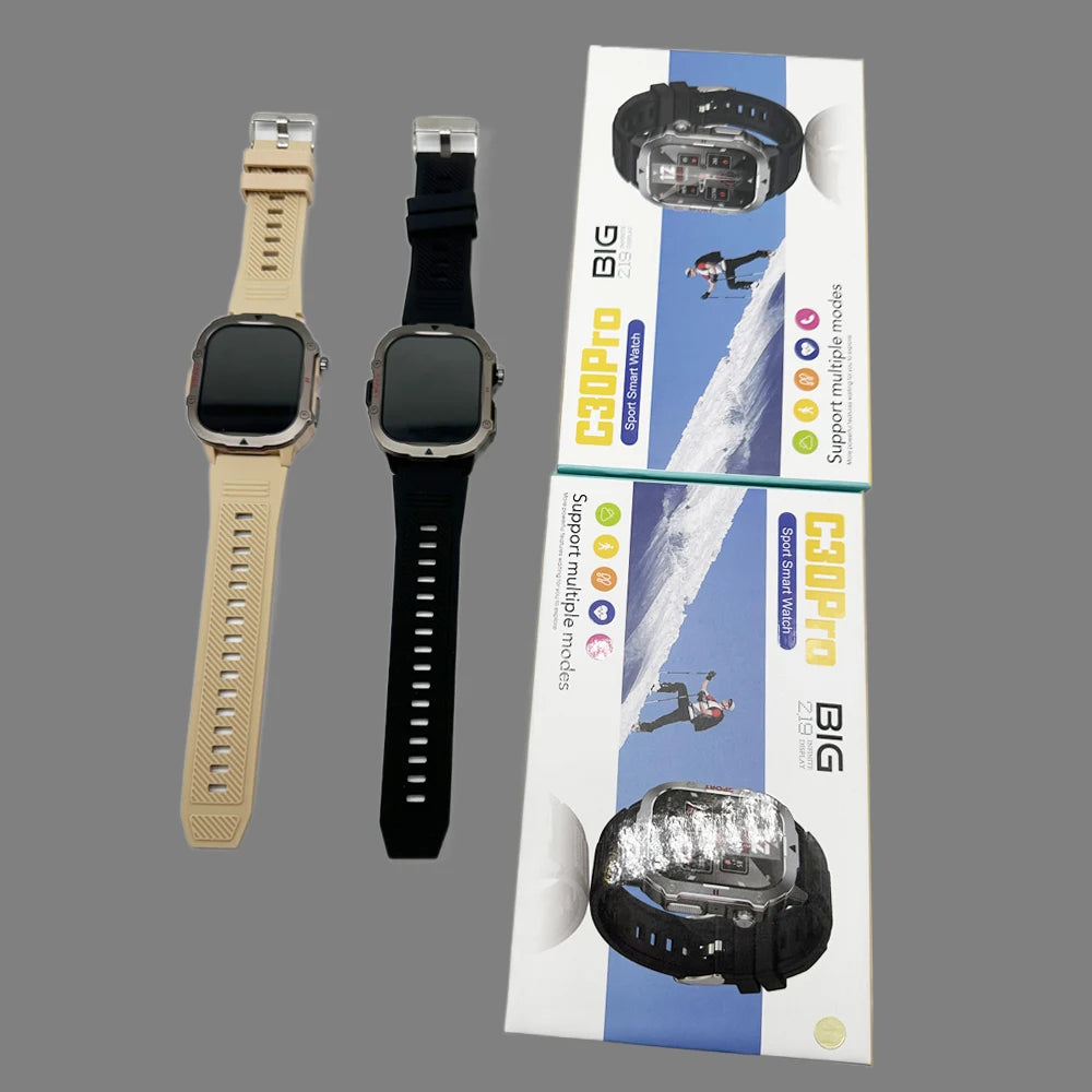 New Arrivals C30 Pro SmartWatch 1.83inch BT Call Sports Modes Large Battery IP67 Waterproof Men Watches PK C20 Smart Watch 9