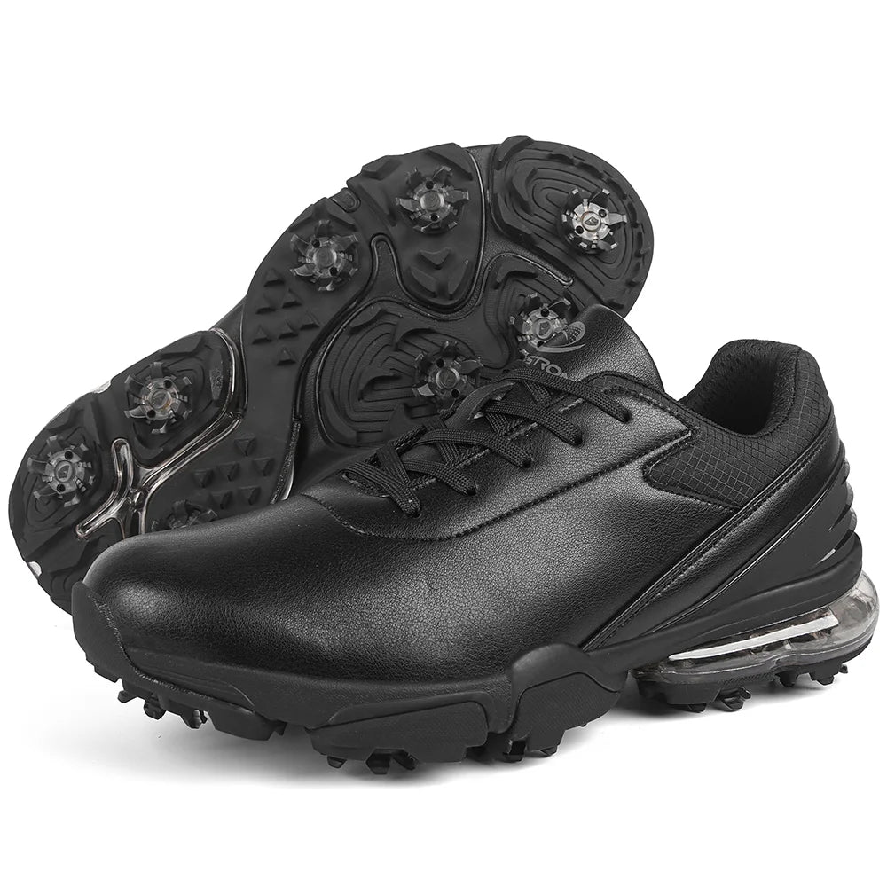 New High Quality Brand air Men's Golf Shoes Big US13 Training Outdoor Spikes Gripper Shoes for Cricket Hot Sale Factory Leather