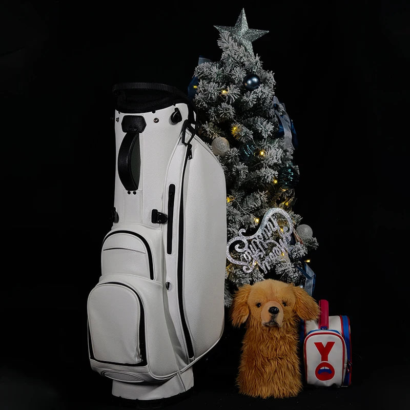 JBoss Golf Custom 1 Piece Professional Custom logo Golf Stand Bag 5 14 Divider Pu Leather Waterproof Golf Bags