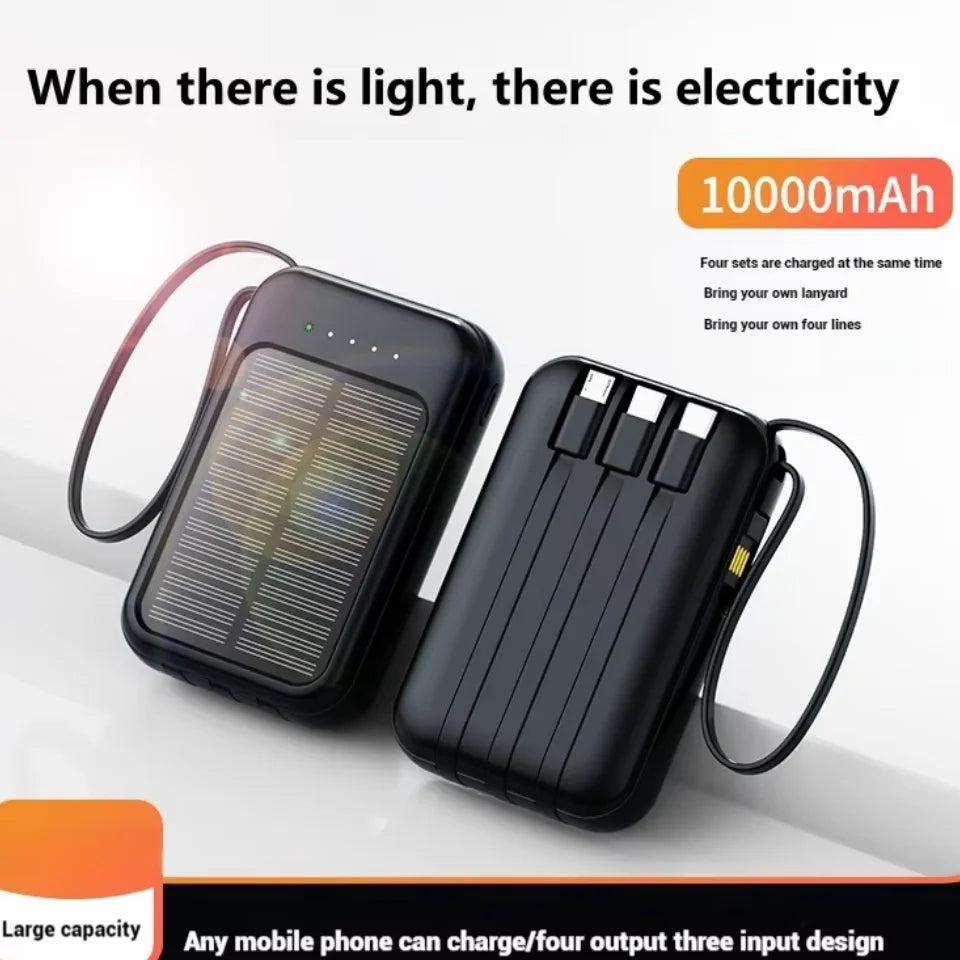 Trending Custom Outdoor Mobile Portable Charger Power Bank Station Mini Banco De Energia Portatil Solar 10000mAh Power Bank