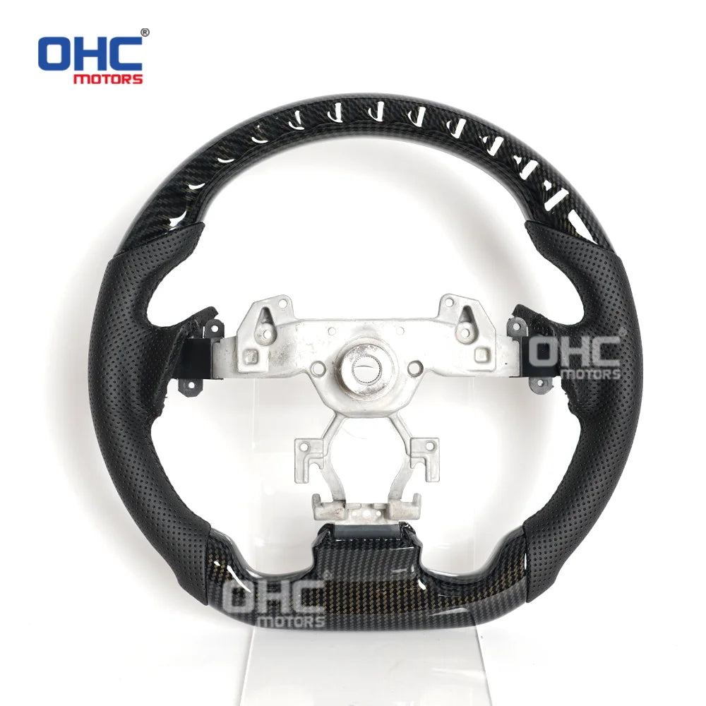 USA Warehouse Hydro-Dip Carbon Fiber Steering Wheel for Infiniti G37 G25 Sedan / 2008-2013 (Also Fits for G35 2007-2008)