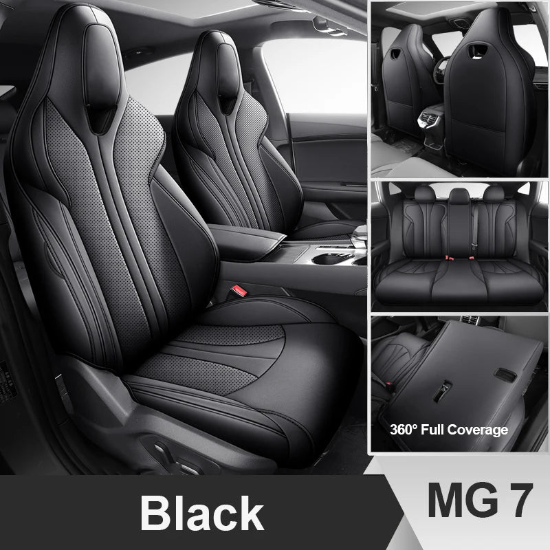 For MG 7 MG7 Interior Kits 5 Seat Custom Car Seat Covers Full Set Leather Sports Style Front and Rear Seat Cover Cushion