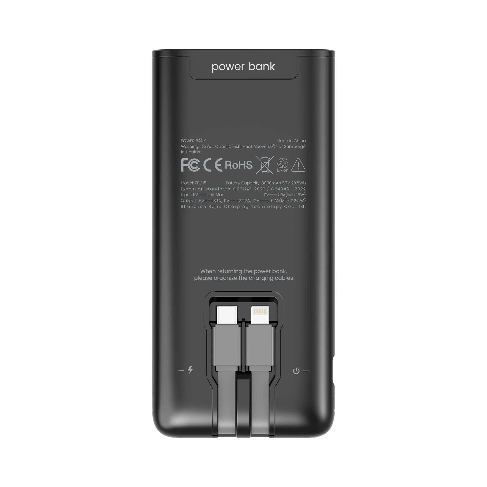 Mobile Sharing Power Bank 8000 MAh With Three Usb Wireless Power Bank Battery  Power Bank Battery