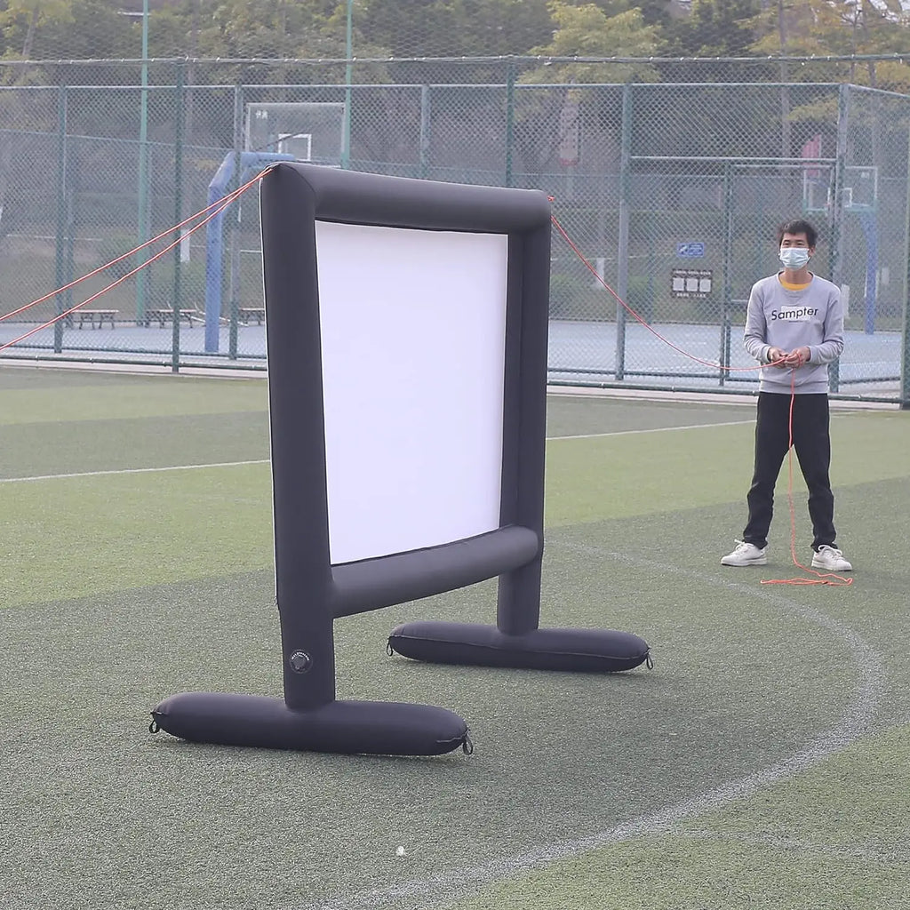 SAYOK 100inches Inflatable Movie Projector Screen 9.6ft - for Indoor Outdoor Durable Movie Screen No Need to Keep Inflating