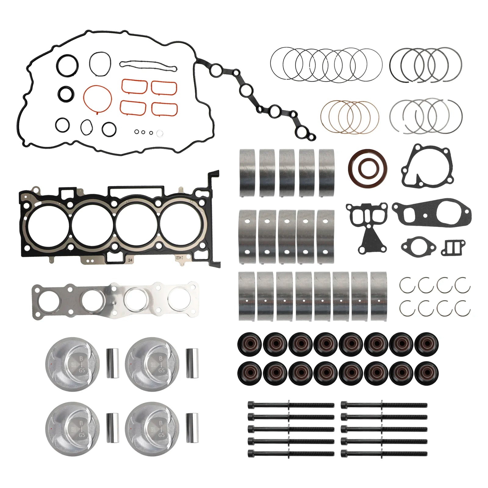 G4KJ 2.4L Engine Rebuild Pistons Gasket Overhaul Kit for Hyundai for Kia 2011-2020