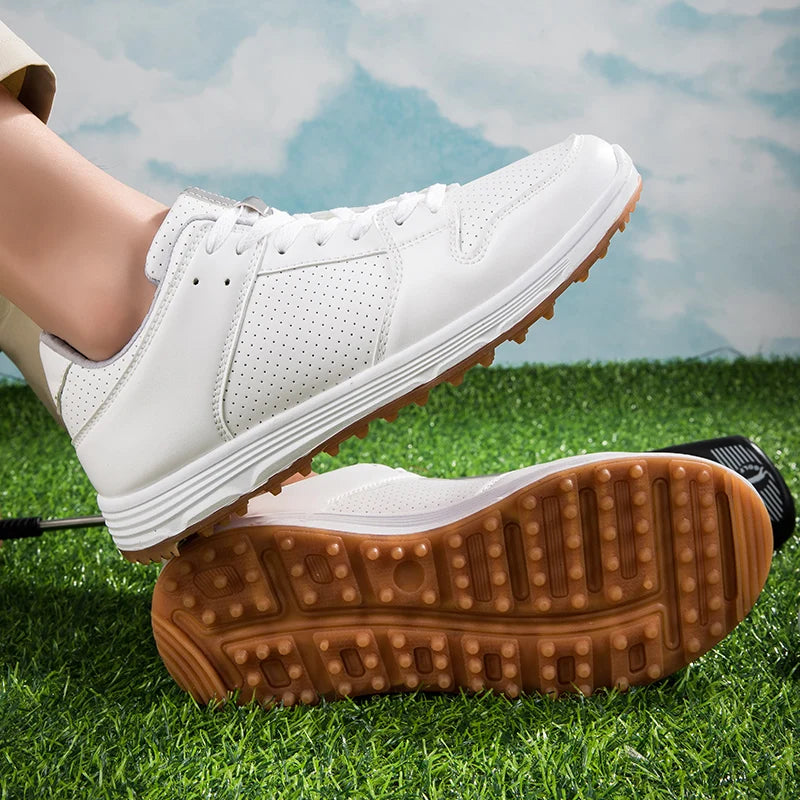 Custom Non-Slip Leather Mens Sports Shoes Waterproof Retro Golf Shoe Ladies Golf Shoes Man