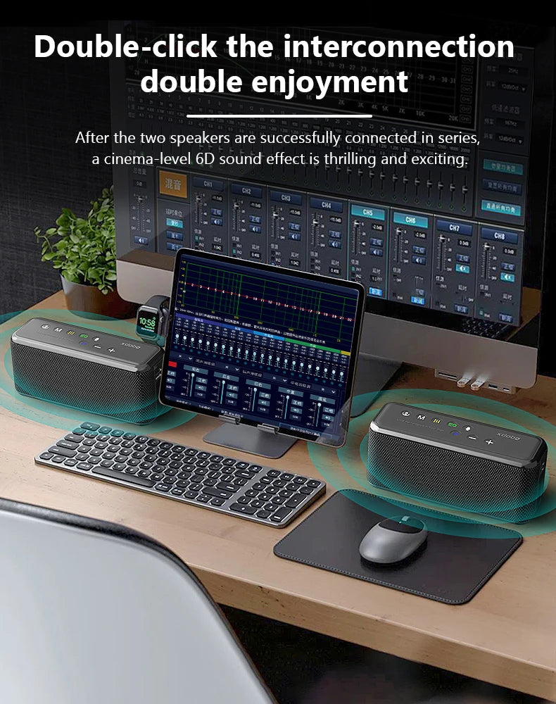2021 Best Selling Mini Power Bank Speaker Blue Tooth Wireless Portable Speaker X8 Max 100w for All Mobile Phones