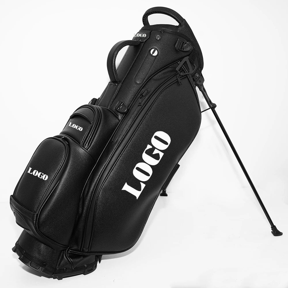 JBoss Golf Custom 1 Piece Professional Custom logo Golf Stand Bag 5 14 Divider Pu Leather Waterproof Golf Bags