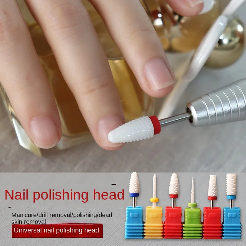 OEM Customizable Worker Letter 2.35 Nail Grinding Machine Tool Parts Featuring a Drill Bit with Ceramic Grinding Head