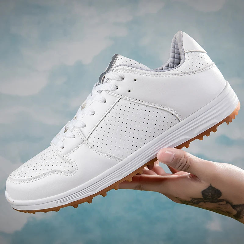 Custom Non-Slip Leather Mens Sports Shoes Waterproof Retro Golf Shoe Ladies Golf Shoes Man