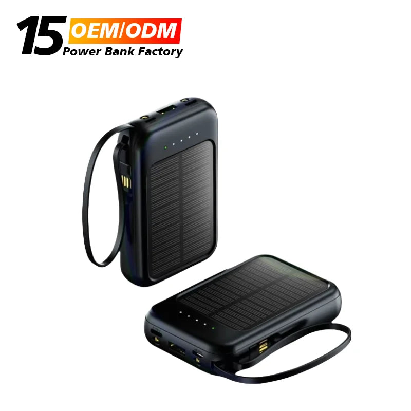 Trending Custom Outdoor Mobile Portable Charger Power Bank Station Mini Banco De Energia Portatil Solar 10000mAh Power Bank