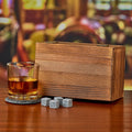 USA Warehouse Pack of 12 Whiskey Set with 10oz Single Glasses Cups, Coaster and Wooden Gift Box for Laser Engrave Blanks