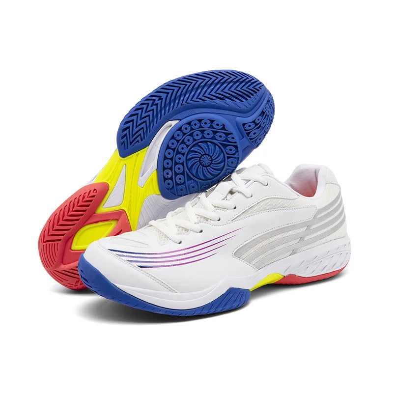 2025 New Cross-border Breathable Four Seasons Lace-up Badminton Pickleball Shoes Non-slip Beef Sole Mesh for Autumn Table Tennis