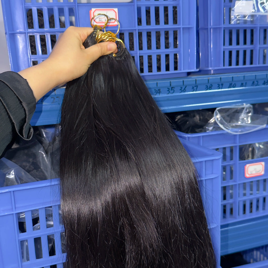 Wholesale Crochet Deep Wave Human Hair Extensions Pre Looped Italy Curly Crochet Braid Human Hair