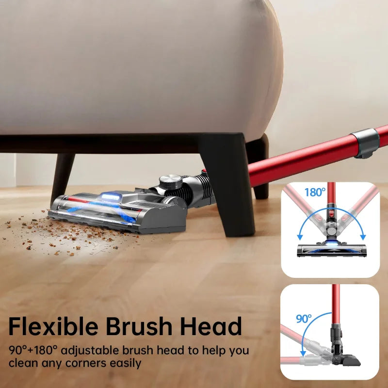 High-Power Wireless Handheld Vacuum Cleaner High-Suction Household Vertical Vacuum Mite Removal Brush Dust Removal Integrated