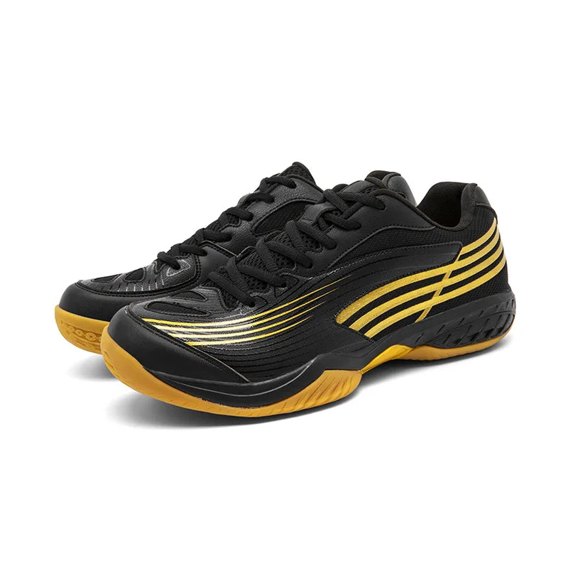 2025 New Cross-border Breathable Four Seasons Lace-up Badminton Pickleball Shoes Non-slip Beef Sole Mesh for Autumn Table Tennis