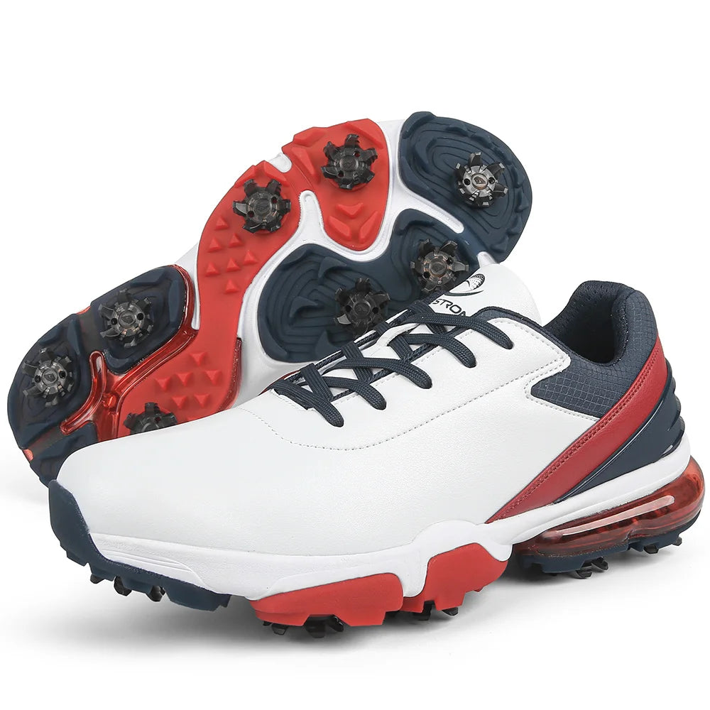 New High Quality Brand air Men's Golf Shoes Big US13 Training Outdoor Spikes Gripper Shoes for Cricket Hot Sale Factory Leather
