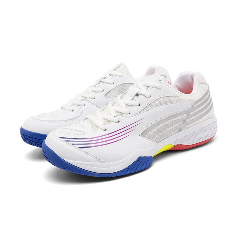 2025 New Cross-border Breathable Four Seasons Lace-up Badminton Pickleball Shoes Non-slip Beef Sole Mesh for Autumn Table Tennis