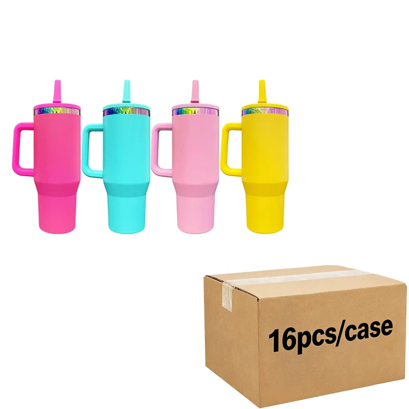 Us Warehouse 40 OZ Rhinestones Bling Leak Proof Home Use 40 OZ Insulated Water Bottle for Home Office Outdoor Daily Use
