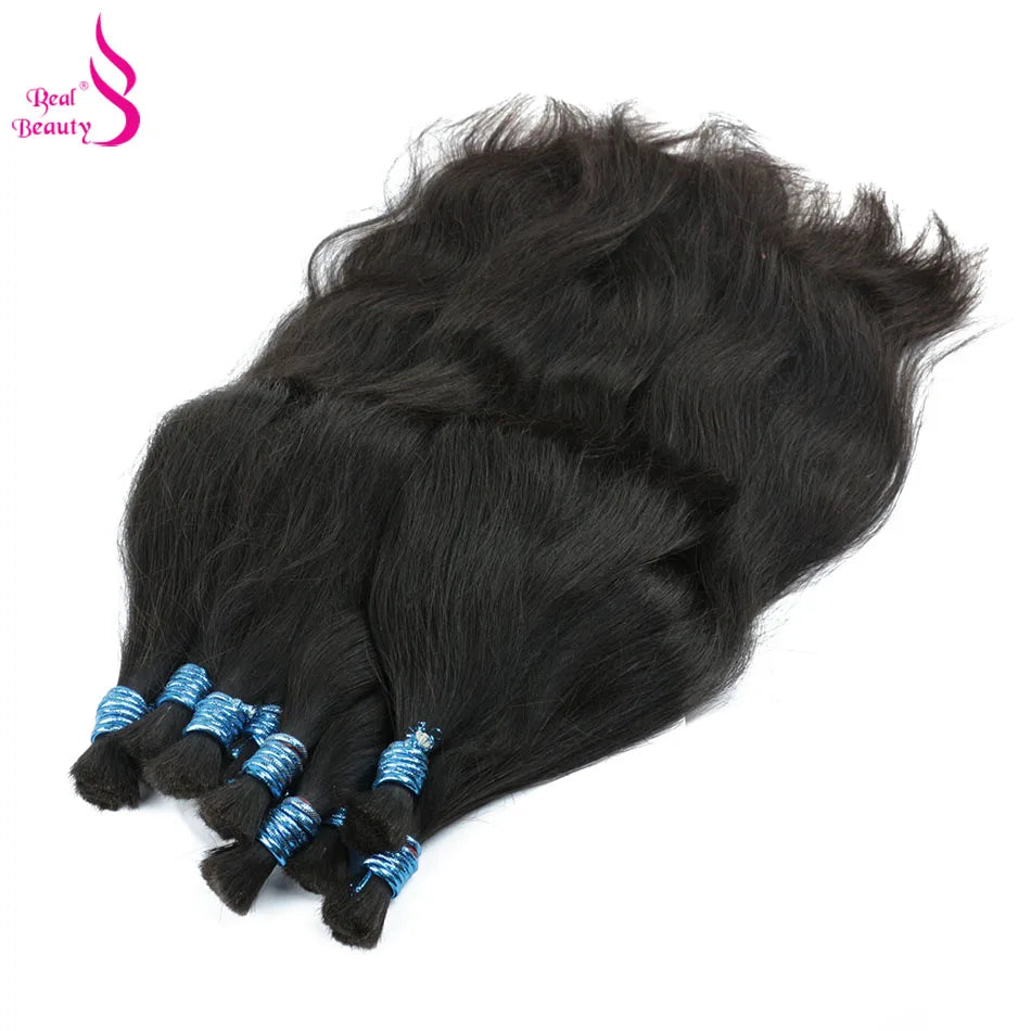 Human Braiding Hair No Weft Bulk Hair Bundles 100% Vietnam Virgin Human Hair 50g 100g Natural Straight Black Brown 45-70cm