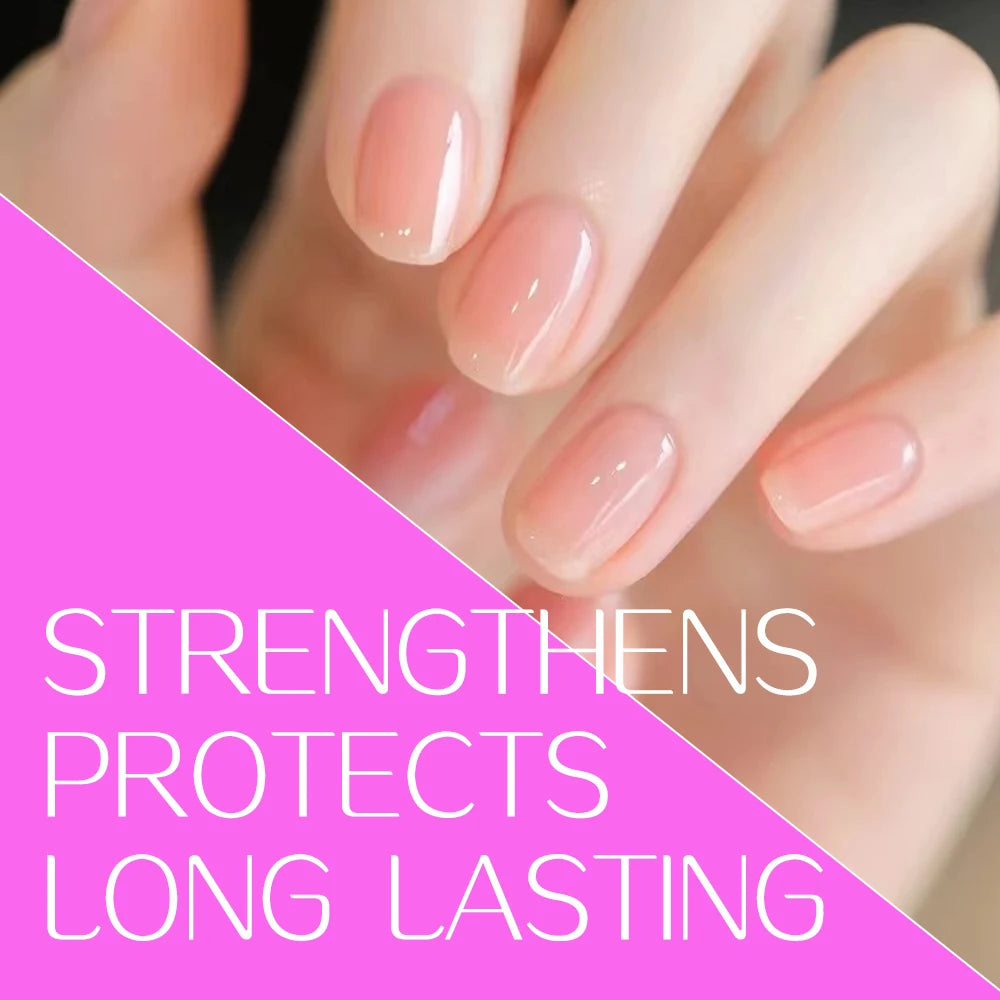 KODIES GEL Nail Strengthener Growth Natural Pink Keratin Nail Art Treatment Hardener Care Soft Peeling Nails Protein Bond Polish