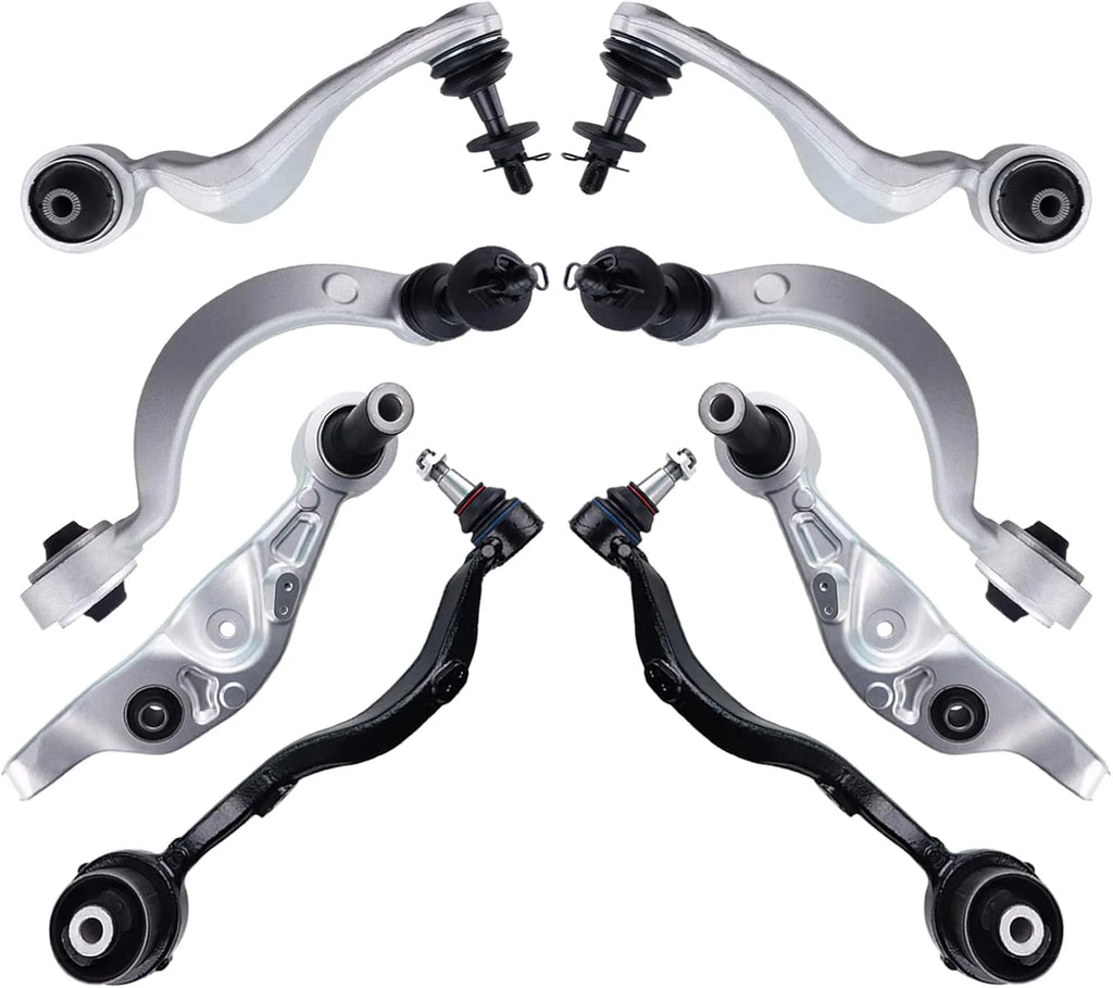 Frenzybro 8Pcs Front Upper Lower Forward Rearward Control Arm W/Bushings Ball Joints for Lexus LS460 2007-2015